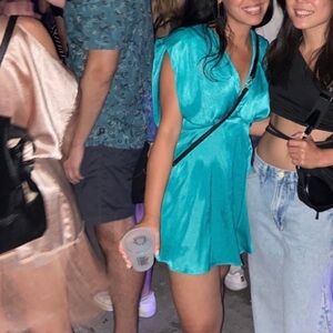 Zara satin dress / falls mid thigh above the knee